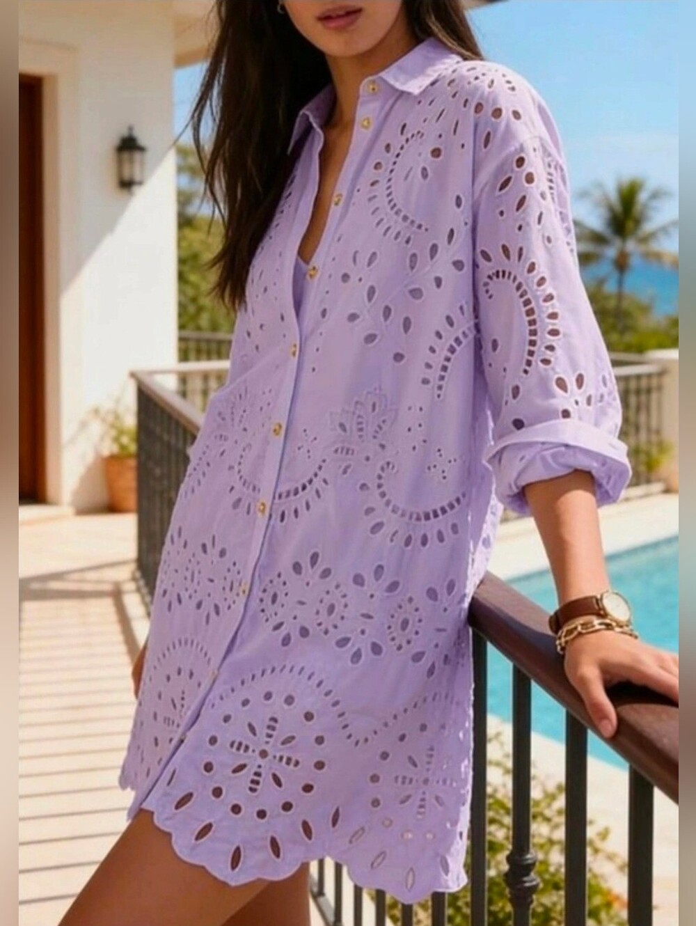 Chartou Small Lavendar Dress Resortwear Grandmillennial Boho Romantic